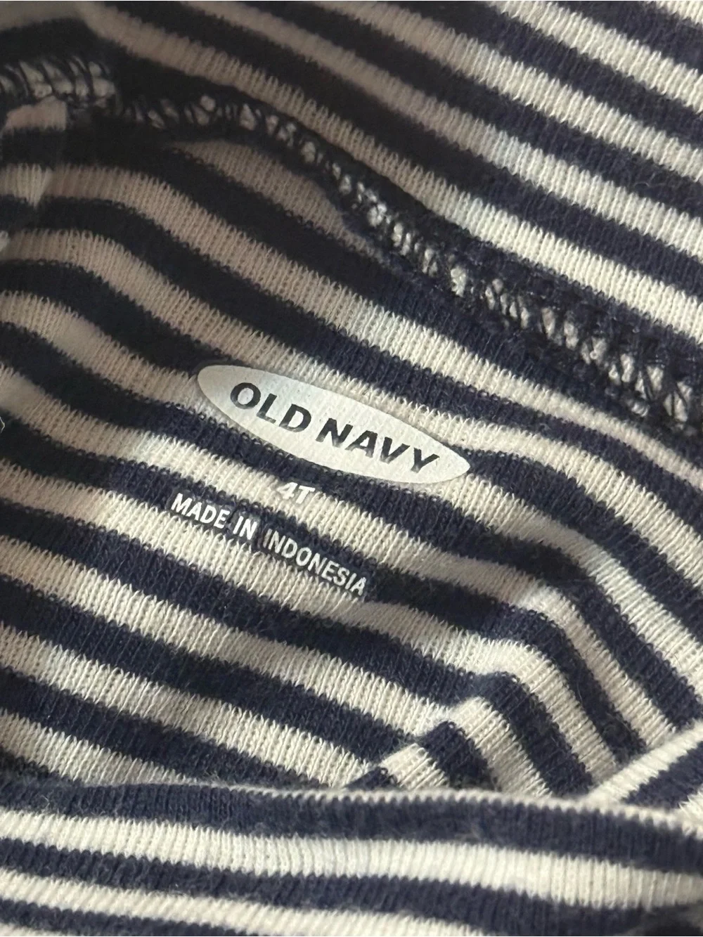 Old Navy Kids Navy and White Striped Long Sleeve Tee